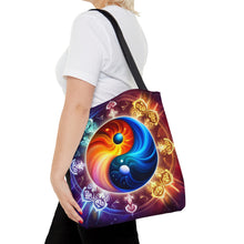 Load image into Gallery viewer, Ying Infinite Beauty Fire Fusion of Colors #1 Tote Bag AI Artwork 100% Polyester