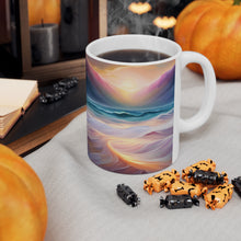 Load image into Gallery viewer, Pastel Sea-life Sunset #25 Ceramic Mug 11oz mug AI-Generated Artwork