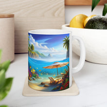 Load image into Gallery viewer, Tropical Beach Paradise #3 Mug 11oz mug AI-Generated Artwork
