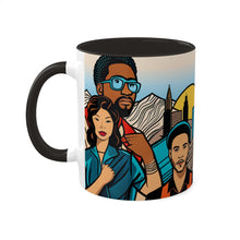 Load image into Gallery viewer, Colors of Africa Pop Art Black Colorful #20 AI 11oz Black Accent Coffee Mug