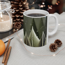 Load image into Gallery viewer, Winter Scene Green with White Trees Ceramic Mug 11oz AI Generated