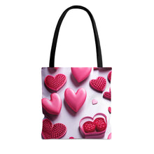Load image into Gallery viewer, Love the Pink Heart Series #5 Tote Bag AI Artwork 100% Polyester