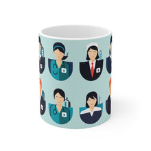 Load image into Gallery viewer, Professional Worker Pink Doctor and Nurse #9 Ceramic 11oz Mug AI-Generated Artwork