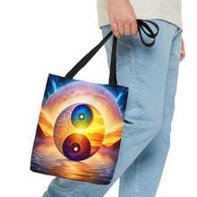 Load image into Gallery viewer, Ying Infinite Beauty Moon Light  Fusion of Colors #3 Tote Bag AI Artwork 100% Polyester