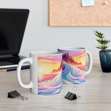 Load image into Gallery viewer, Pastel Sea-life Sunset #18 Ceramic Mug 11oz mug AI-Generated Artwork
