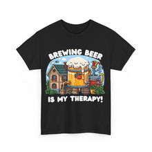 Load image into Gallery viewer, Beer Crafter Home Beer Brewing is my Therapy Brewing T-Shirt 100% Cotton Classic Fit
