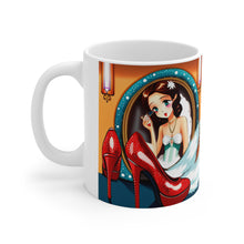 Load image into Gallery viewer, Playing Dress up Just Like Mommie #5 Mug 11oz mug AI-Generated Artwork