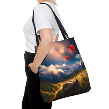 Load image into Gallery viewer, Mountain Red Skies Series #1 Tote Bag AI Artwork 100% Polyester