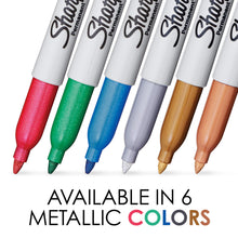 Load image into Gallery viewer, Sharpie Metallic Permanent Markers, Fine Point, Assorted Metallic, 36 Count