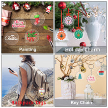 Load image into Gallery viewer, 100 Pcs Round Acrylic Keychain Blanks 2Inch Circle Acrylic Blanks with Hole,Clear Acrylic Discs Circles Bulk for Keychains Ornament Painting and Vinyl Crafts Projects