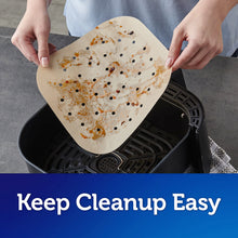 Load image into Gallery viewer, Reynolds Kitchens Air Fryer Liners Disposable, Unbleached Parchment Paper Sheets, 50 Count