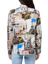 Load image into Gallery viewer, KARL LAGERFELD Paris Women's Blouse, Soft White/Cartouche Multi, X-Large