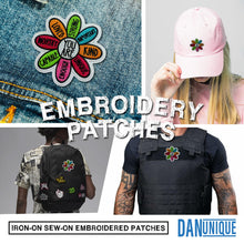 Load image into Gallery viewer, You are Unique Enough Worthy Loved Bible Verse Patch Flower Motivational Mental Health Final Iron On Embroidery Patch for Caps, Bags, Backpacks, Hat, Jackets, Uniform Gifts for Her Him 3 Inches