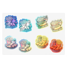 Load image into Gallery viewer, Hot Dog, Chicken Foodie Vinyl Sticker Sheets - 4 Foods/2 each 8pc Set