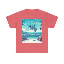 Load image into Gallery viewer, Saltwater Heals Everything Seashells Tropical Beach Saltwater Therapy