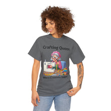 Load image into Gallery viewer, Crafting Queen: Where Creativity Reigns, Grandma Sewing Cotton Classic T-shirt
