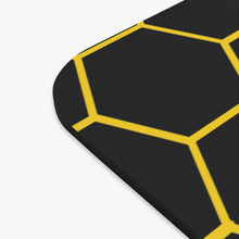 Load image into Gallery viewer, Gold and Black honeycomb Bee Mouse Pad (Rectangle) 9" x 8" High Density Foam