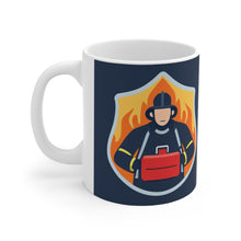 Load image into Gallery viewer, Professional Worker Firefighter #3 Ceramic 11oz Mug AI-Generated Artwork