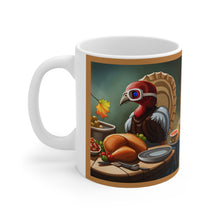 Load image into Gallery viewer, Thanksgiving Don't Touch Me Turkey All Dressed up and Nowhere to Go Ceramic Mug 11oz Design #1