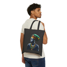 Load image into Gallery viewer, Colors of Africa Warrior King #10 100% Cotton Canvas Tote Bag 15" x 16"