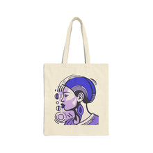 Load image into Gallery viewer, Colors of Africa Queen Sista #10 Purple 100% Cotton Canvas Tote Bag 15" x 16"
