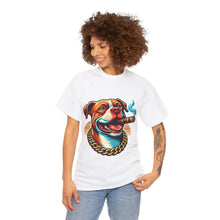 Load image into Gallery viewer, Muse Wearable The Dog Life Pitbull Cigar Gold Chain Unisex Crewneck T-Shirt