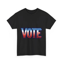 Load image into Gallery viewer, Vote Neon Sign Election Freedom Stand for Liberty, Justice, and Democracy T-shirt, Presidential Campaign, Election 2024 Shirt, Vote for Joy