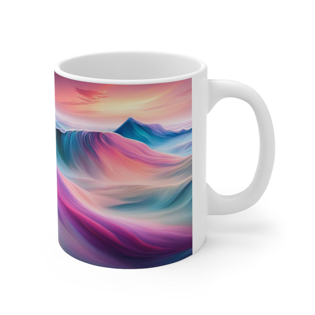 Pastel Sea-life Sunset #10 Ceramic Mug 11oz mug AI-Generated Artwork