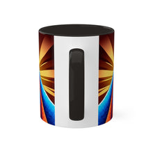 Load image into Gallery viewer, Colors of Africa Pop Art Colorful #15 AI 11oz Black Accent Coffee Mug