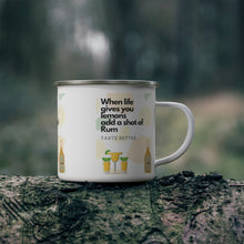 Load image into Gallery viewer, When Life Gives you Lemons Add a Shot of your Favorite Enamel Campfire 12oz Stainless Steel Mug #3