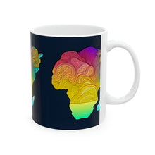 Load image into Gallery viewer, Colors of Africa Continent Map #4 AI 11oz Coffee Mug