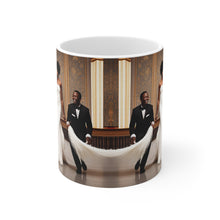 Load image into Gallery viewer, Traditional African American Culture Bride, Groom Best Man Jumping the Broom Dance Ceramic Mug 11oz AI Generated Image