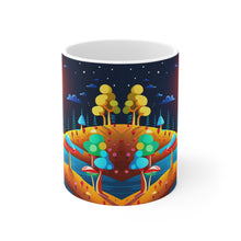 Load image into Gallery viewer, Lunar Moon Mushroom Planet Fantasy Art #2 Ceramic Mug 11oz
