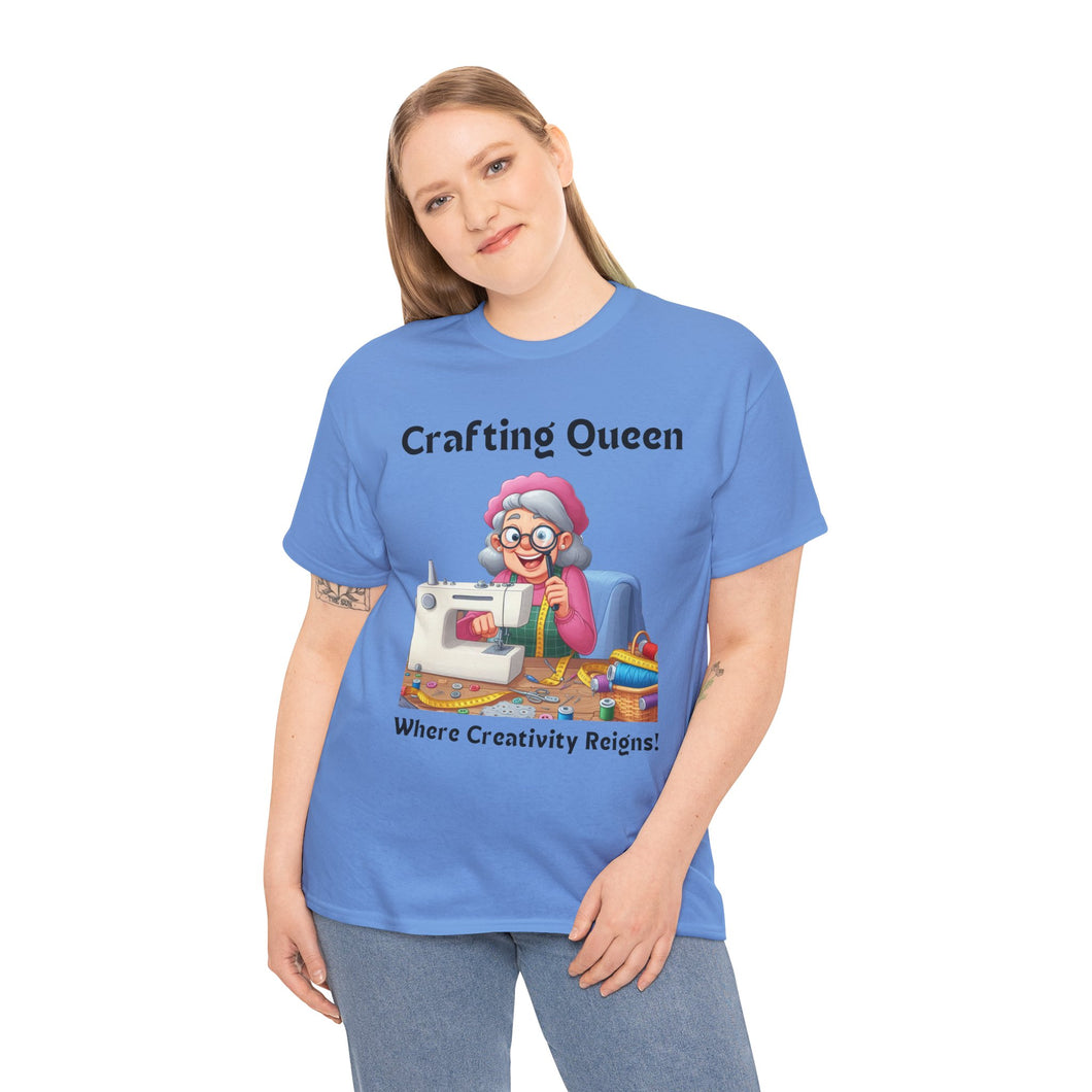 Crafting Queen: Where Creativity Reigns, Grandma Sewing Cotton Classic T-shirt