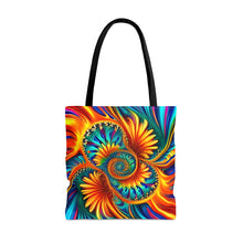 Load image into Gallery viewer, Re-growth Tye Dye Swirls and Ripples Tote Bag AI Artwork 100% Polyester #10
