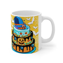 Load image into Gallery viewer, Happy Spooky Halloween Cake Celebration #19 Ceramic 11oz Mug AI-Generated Artwork
