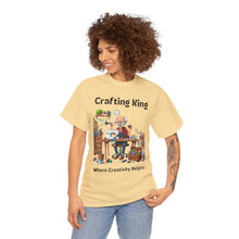 Load image into Gallery viewer, Crafting King: Where Creativity Reigns, Grandpa 100% Cotton Classic Fit T-shirt
