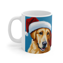 Load image into Gallery viewer, Fancy Golden Retriever #11 Christmas Vibes Ceramic Mug 11oz Design Mirrored Images