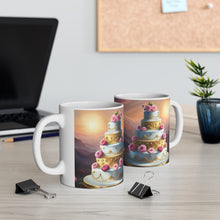 Load image into Gallery viewer, Happy Birthday Wedding Cake Celebration #6 Ceramic 11oz mug AI-Generated Artwork
