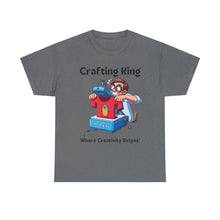 Load image into Gallery viewer, Frustrated Crafting King: Where Creativity Reigns, T-Shirt Heat Press Cotton