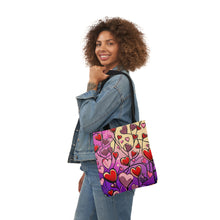 Load image into Gallery viewer, Pink Heart Series #17 Fashion Graphic Print Trendy 100% Polyester Canvas Tote Bag AI Image