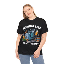 Load image into Gallery viewer, Beer Crafter Beer Brewing is my Therapy Brewing T-Shirt 100% Cotton Classic Fit