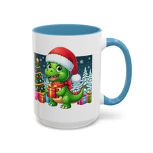 Load image into Gallery viewer, Mug Dinosaur Christmas Wonderland Santa Hat Holiday Coffee Cup 11, 15oz