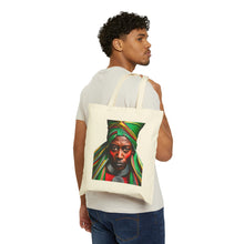 Load image into Gallery viewer, Colors of Africa Warrior King #3 100% Cotton Canvas Tote Bag 15" x 16"