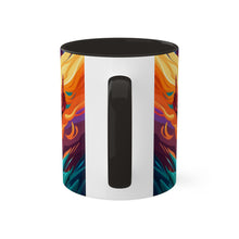 Load image into Gallery viewer, Colors of Africa Pop Art Colorful #6 AI 11oz Black Accent Coffee Mug