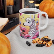 Load image into Gallery viewer, Good Vibes Cute Llama Funny #3 Ceramic 11oz Mug AI-Generated Artwork