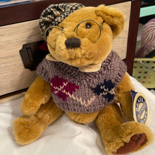 Load image into Gallery viewer, Pickford Bears Sherwood with Glasses Brass Button 8" Plush (Pre-owned)