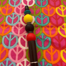 Load image into Gallery viewer, Black and red beqded pen Custom Handmade Beaded Pen