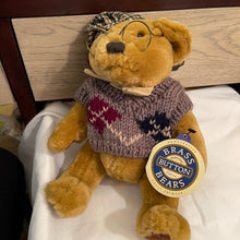 Load image into Gallery viewer, Pickford Bears Sherwood with Glasses Brass Button 8" Plush (Pre-owned)