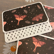 Load image into Gallery viewer, Floral Moon Butterflies Unique Handmade Greeting Cards & Notecards Blank inside with Envelope